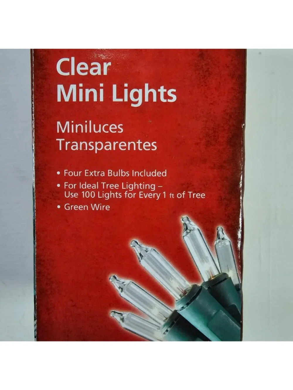 Home Accents 100 Clear Mini String Lights 23ft Green Wire Indoor/Outdoor